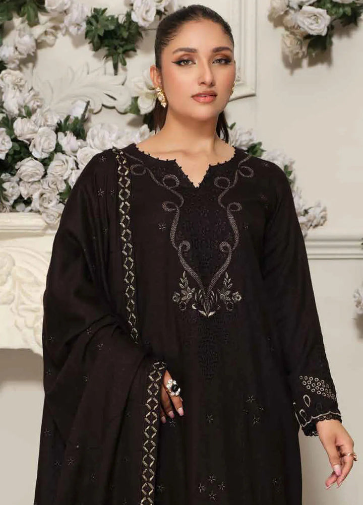 Tehzeeb by Riaz Arts Embroidered Leather Peach Suit Unstitched 3 Piece RA24TLW TL-301 - Winter Collection