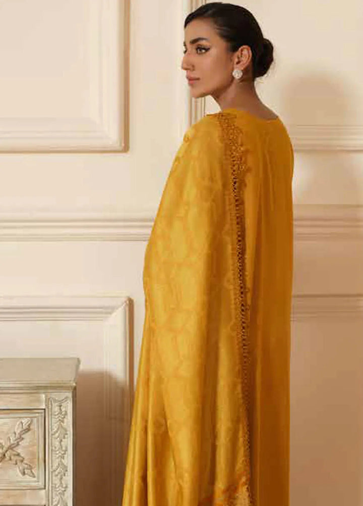 Tehzeeb By Riaz Arts Embroidered Leather Peach Suit Unstitched 3 Piece RA24TW TL-270 - Winter Collection