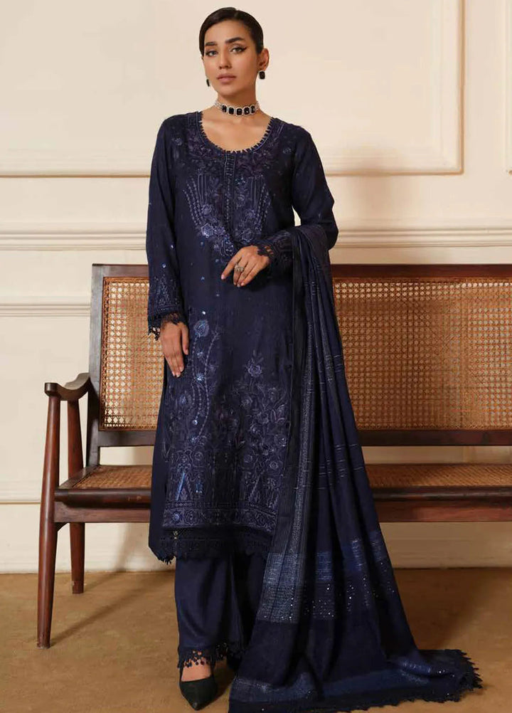 Tehzeeb By Riaz Arts Embroidered Leather Peach Suit Unstitched 3 Piece RA24TW TL-271 - Winter Collection