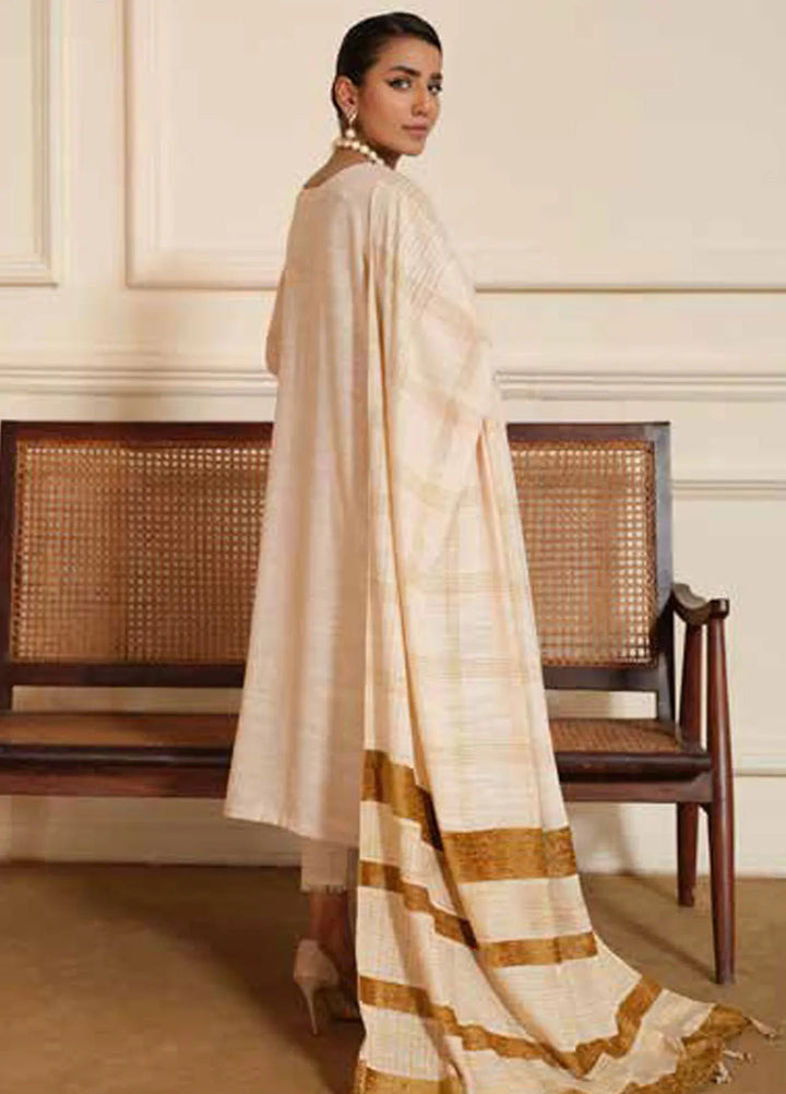 Tehzeeb By Riaz Arts Embroidered Leather Peach Suit Unstitched 3 Piece RA24TW TL-272 - Winter Collection