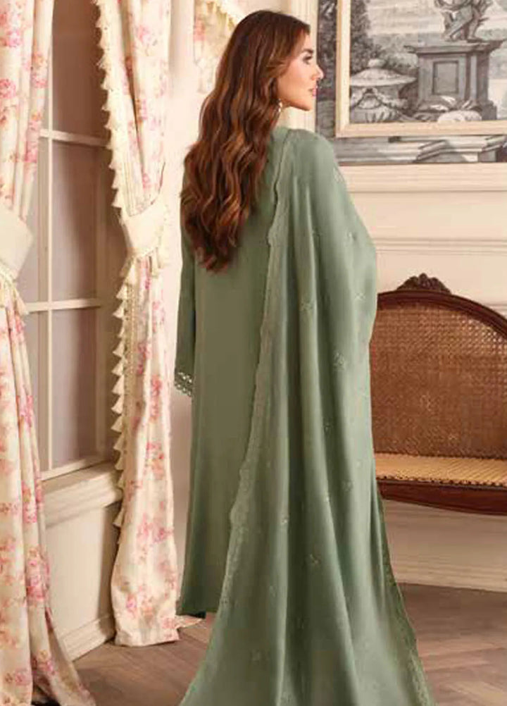 Tehzeeb By Riaz Arts Embroidered Leather Peach Suit Unstitched 3 Piece RA24W TL-282 - Winter Collection