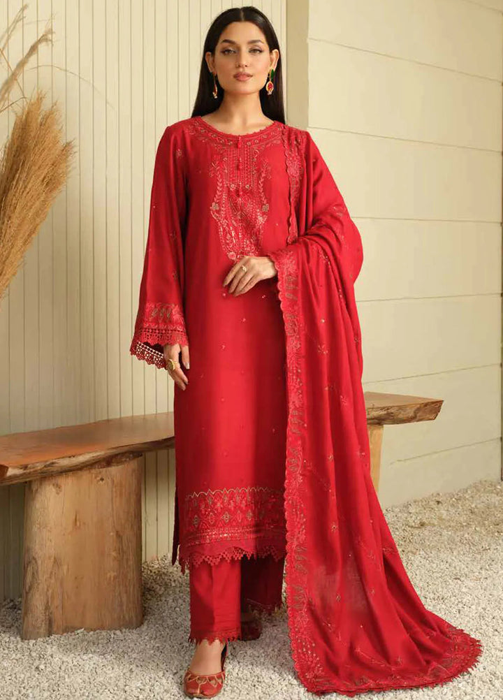 Tehzeeb by Riaz Arts Embroidered Leather Peach Suits Unstitched 3 Piece RA24ULP TL-292 - Winter Collection