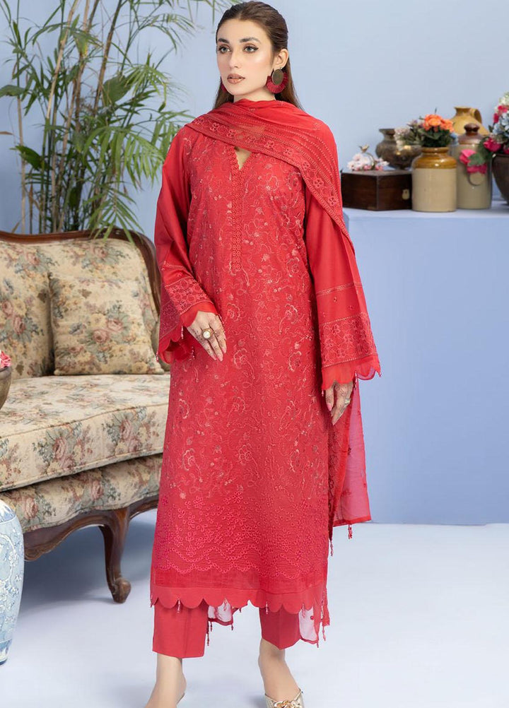 Tehzeeb By Riaz Arts Embroidered Lawn Suits Unstitched 3 Piece RA23TPL TL-45 - Summer Collection