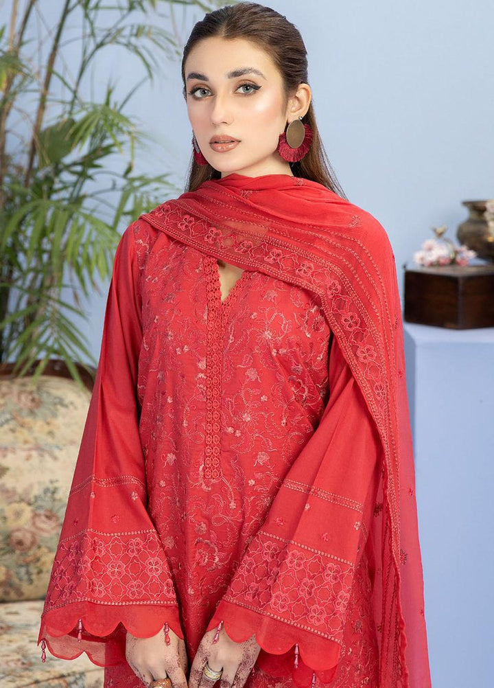 Tehzeeb By Riaz Arts Embroidered Lawn Suits Unstitched 3 Piece RA23TPL TL-45 - Summer Collection