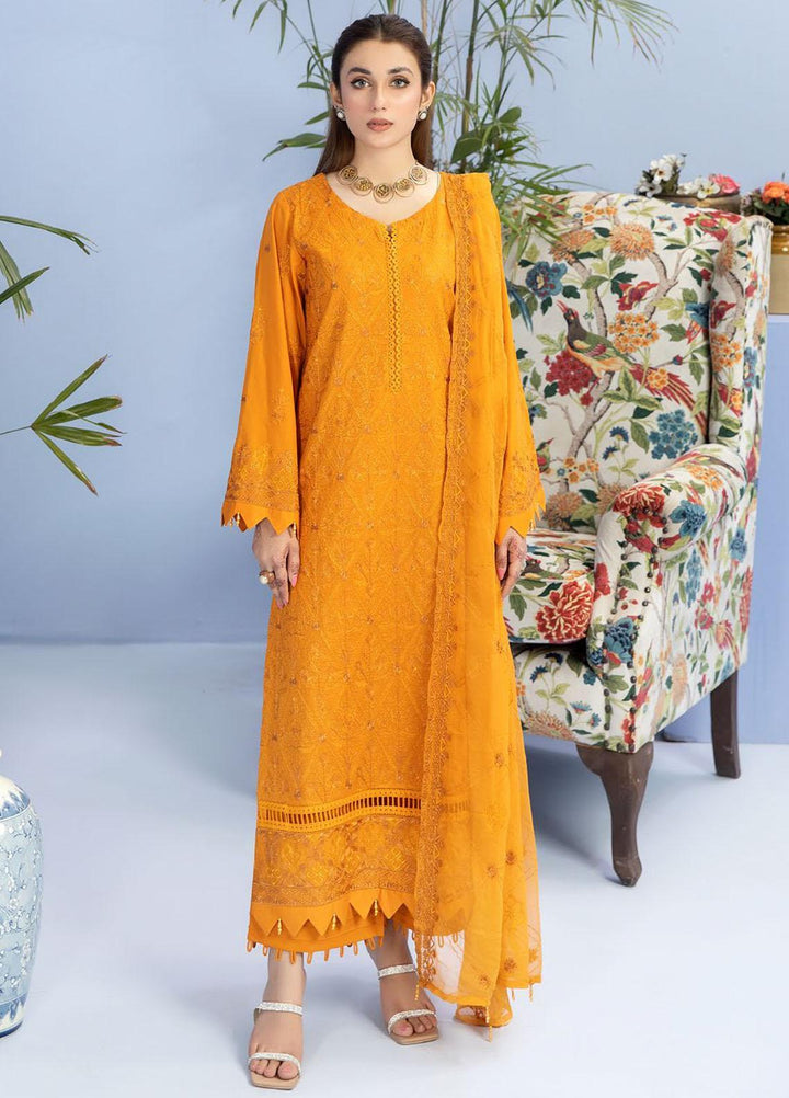 Tehzeeb By Riaz Arts Embroidered Lawn Suits Unstitched 3 Piece RA23TPL TL-46 - Summer Collection