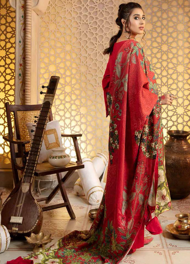 Tehzeeb by Riaz Arts Embroidered Leather Peach Suits Unstitched 3 Piece RA21TC LP-21 - Winter Collection