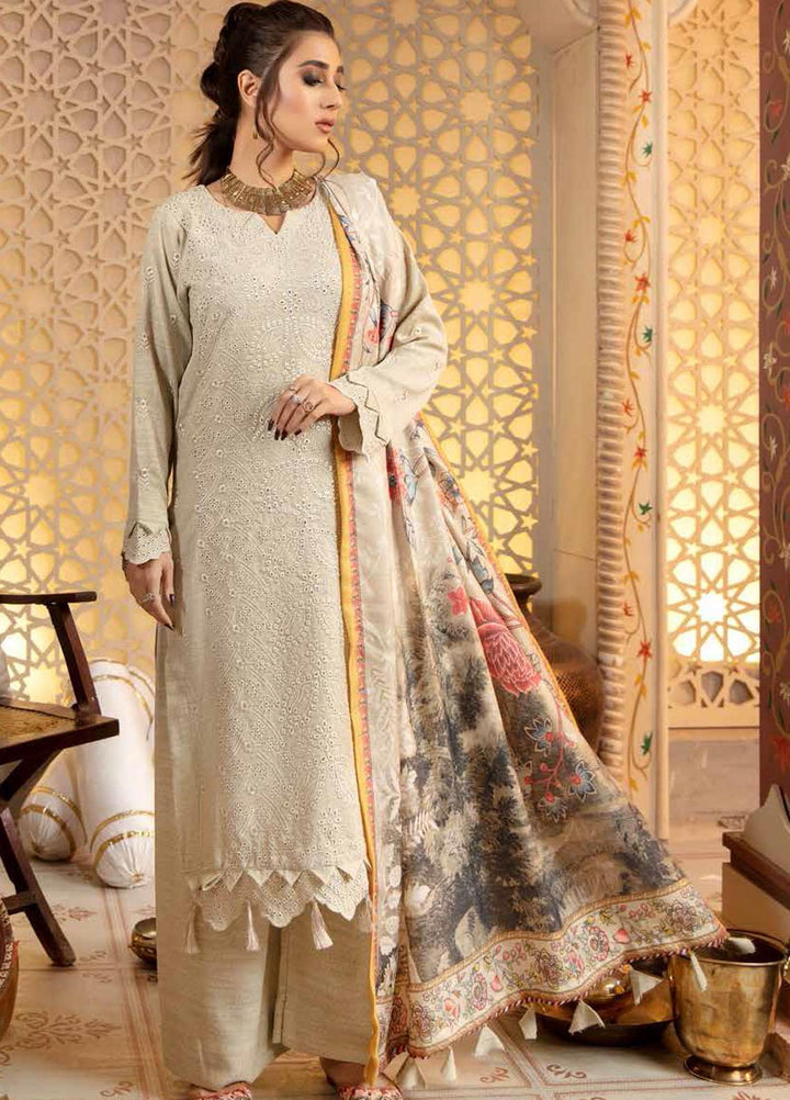 Tehzeeb by Riaz Arts Embroidered Leather Peach Suits Unstitched 3 Piece RA21TC LP-22 - Winter Collection