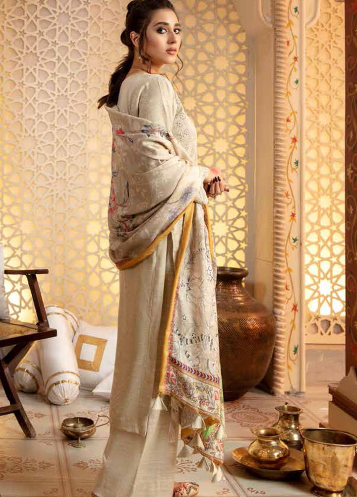 Tehzeeb by Riaz Arts Embroidered Leather Peach Suits Unstitched 3 Piece RA21TC LP-22 - Winter Collection