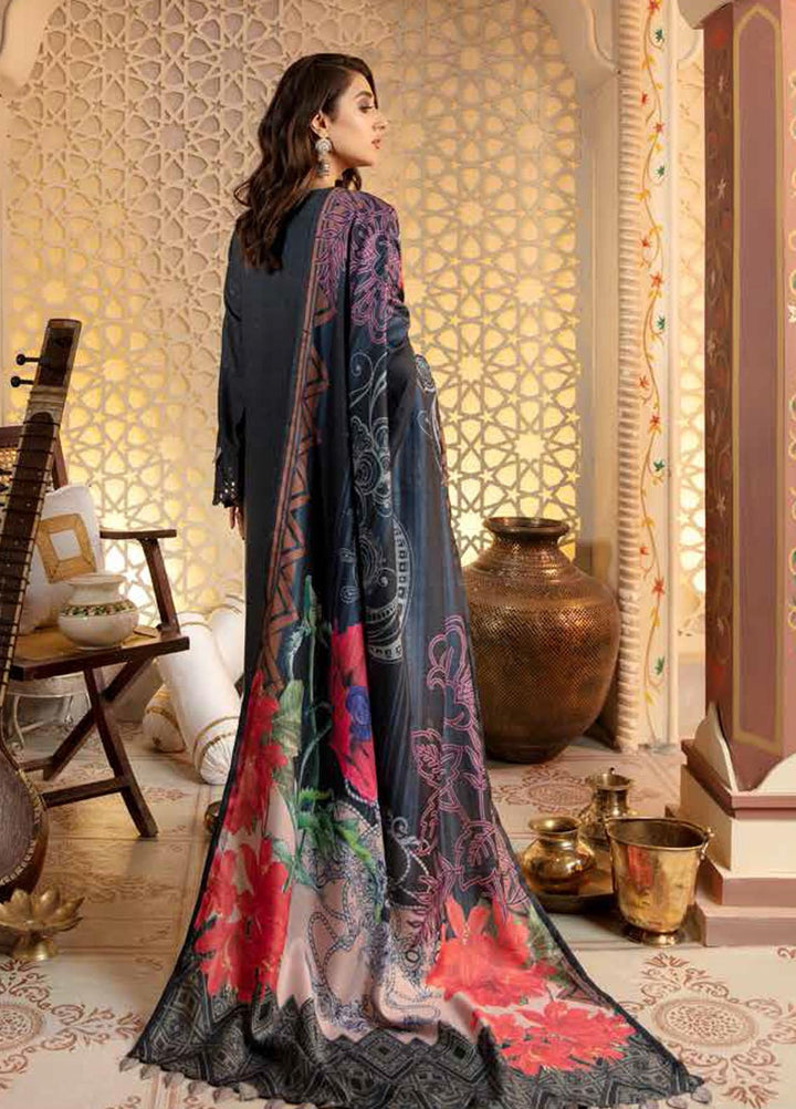 Tehzeeb by Riaz Arts Embroidered Leather Peach Suits Unstitched 3 Piece RA21TC LP-23 - Winter Collection