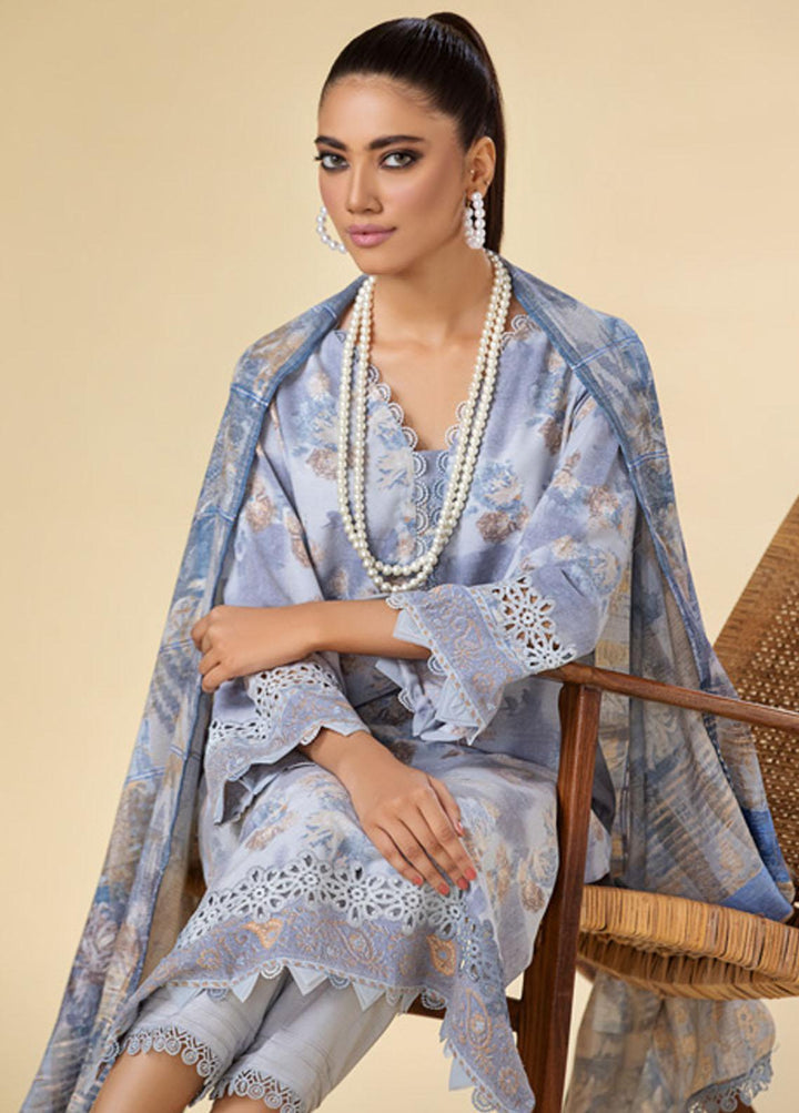Tehzeeb By Riaz Arts Printed  Suits Unstitched 3 Piece RA23LP TL-103 - Summer Collection