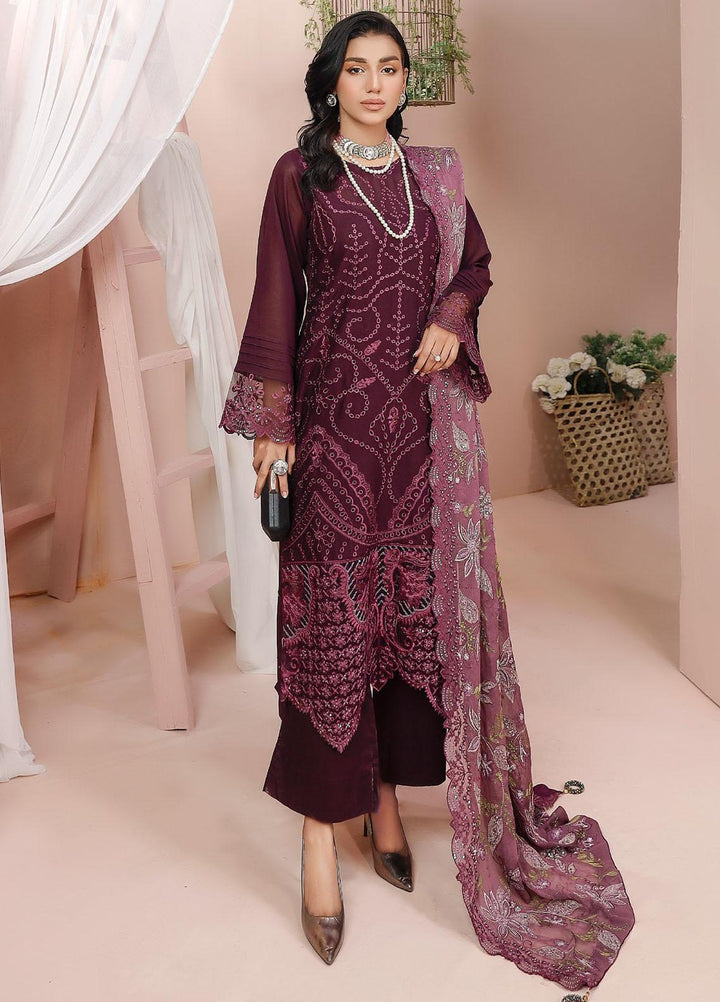 Tehzeeb By Riaz Arts Embroidered Swiss Voile Suits Unstitched 3 Piece RS23TS TL-12 - Summer Collection