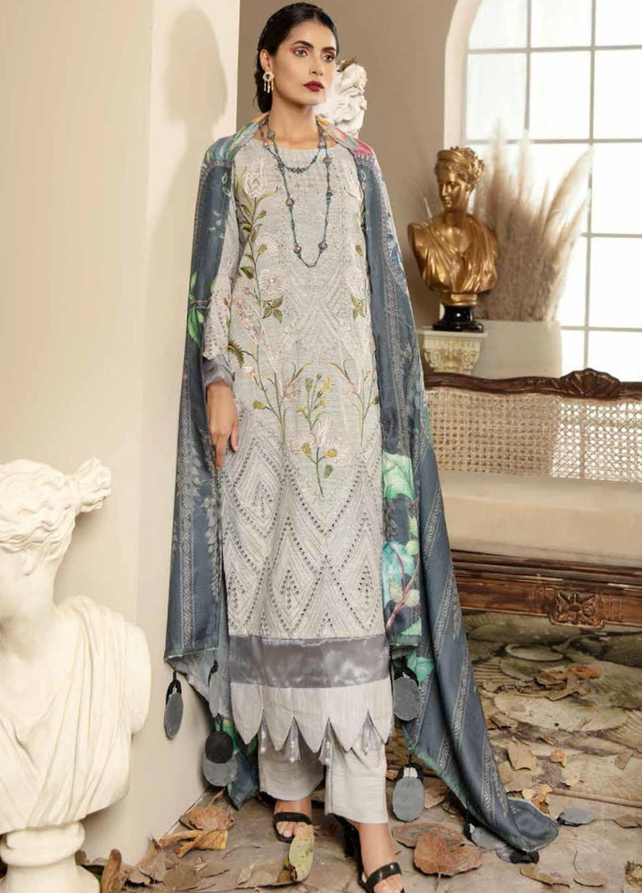 Tehzeeb by Riaz Arts Embroidered Leather Peach Suits Unstitched 3 Piece RA21TL-2 LP-13 - Winter Collection
