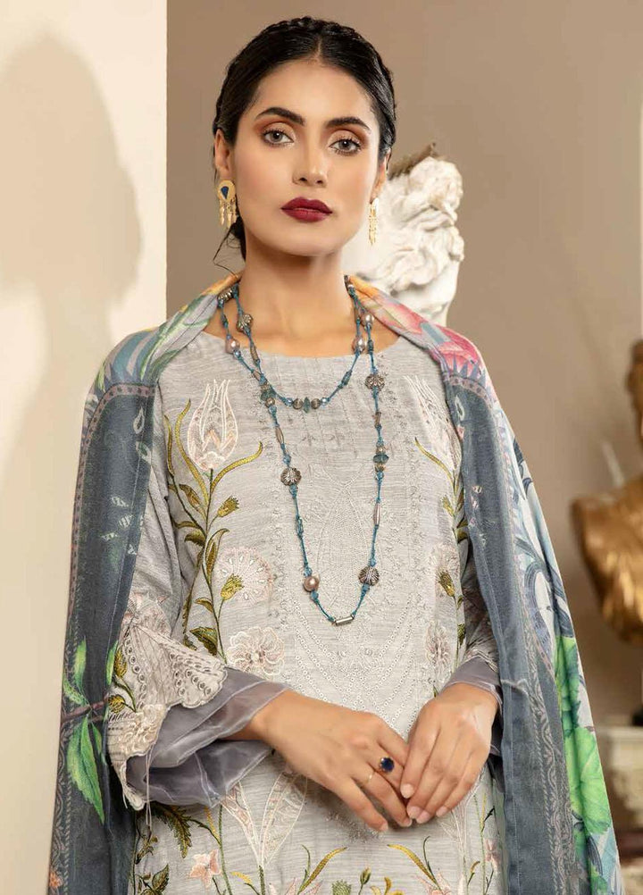 Tehzeeb by Riaz Arts Embroidered Leather Peach Suits Unstitched 3 Piece RA21TL-2 LP-13 - Winter Collection