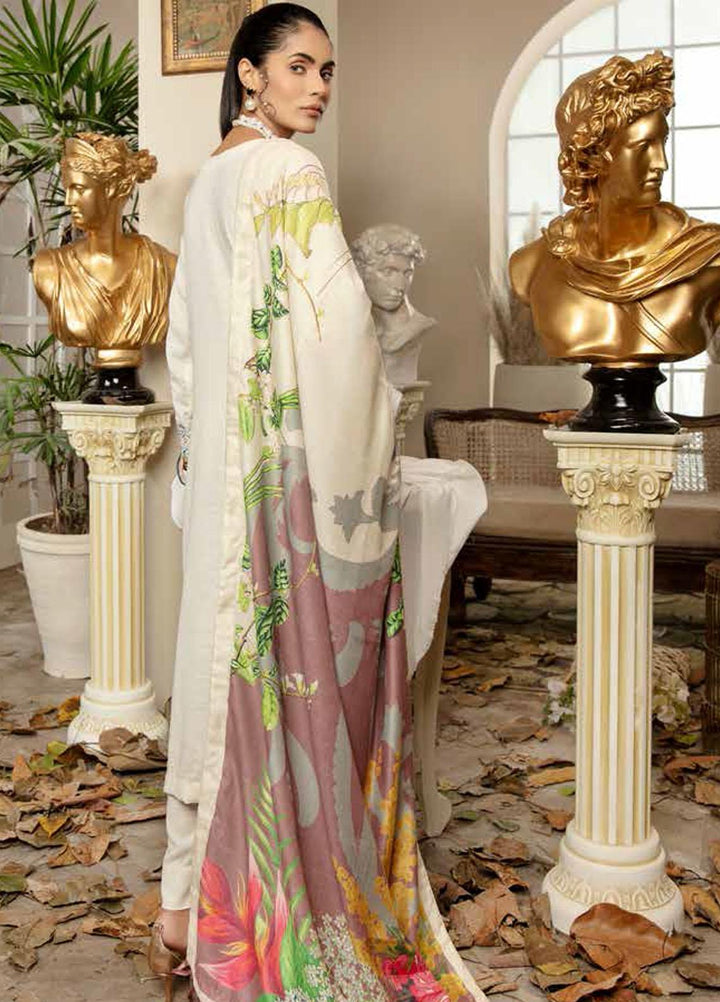 Tehzeeb by Riaz Arts Embroidered Leather Peach Suits Unstitched 3 Piece RA21TL-2 LP-14 - Winter Collection