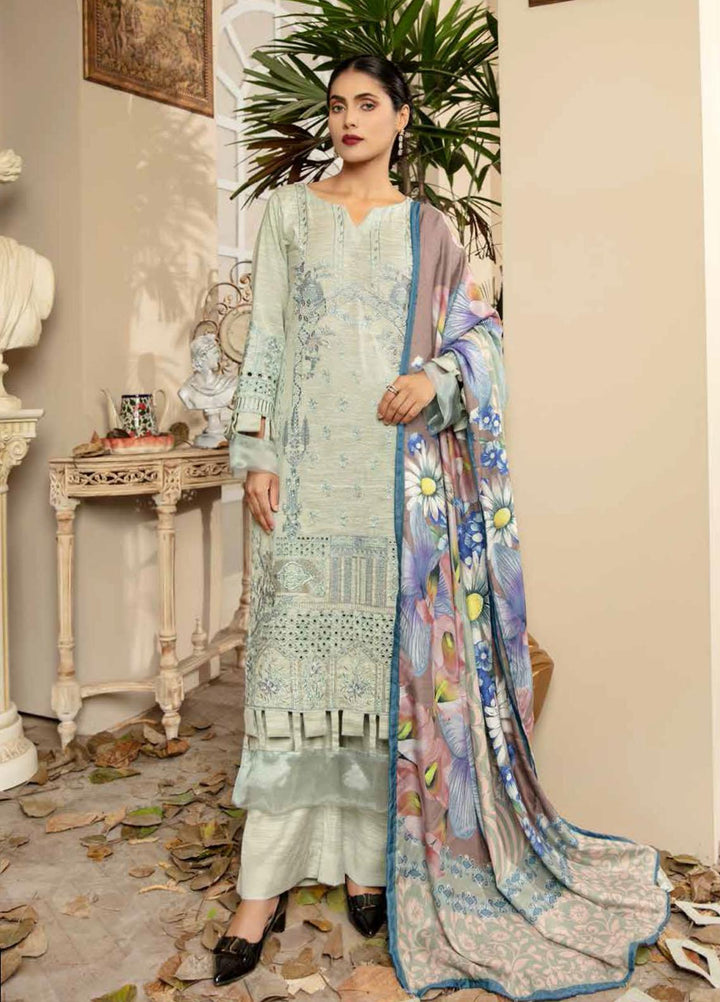 Tehzeeb by Riaz Arts Embroidered Leather Peach Suits Unstitched 3 Piece RA21TL-2 LP-15 - Winter Collection