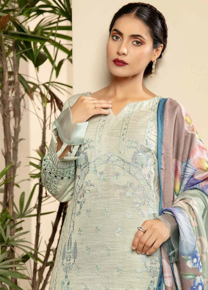 Tehzeeb by Riaz Arts Embroidered Leather Peach Suits Unstitched 3 Piece RA21TL-2 LP-15 - Winter Collection