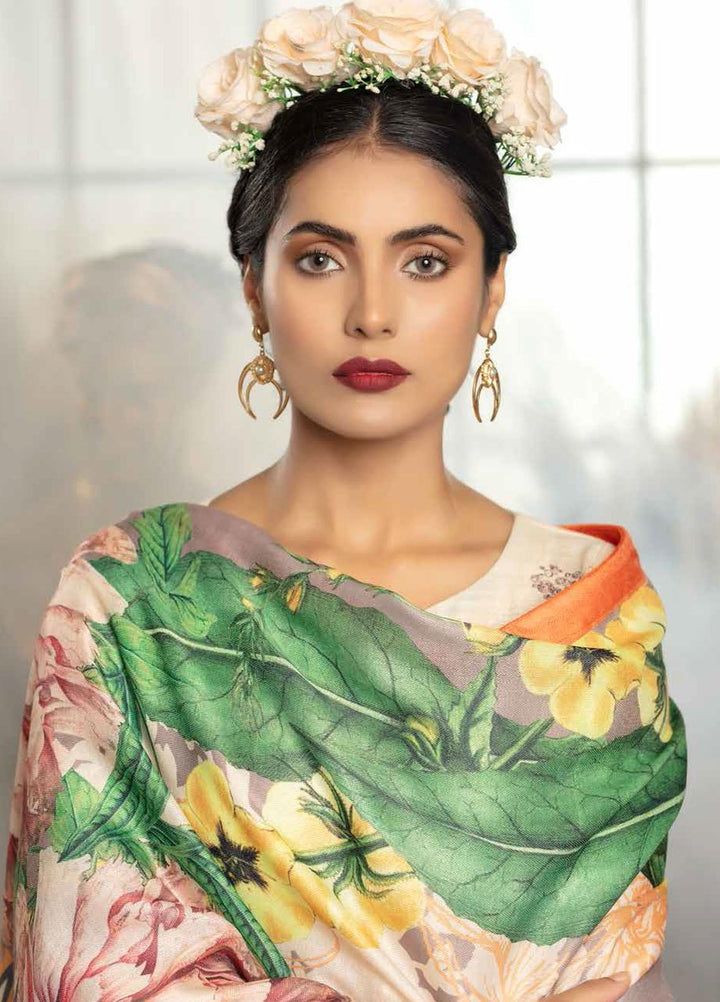 Tehzeeb by Riaz Arts Embroidered Leather Peach Suits Unstitched 3 Piece RA21TL-2 LP-16 - Winter Collection