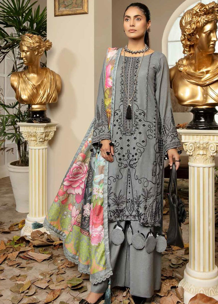 Tehzeeb by Riaz Arts Embroidered Leather Peach Suits Unstitched 3 Piece RA21TL-2 LP-17 - Winter Collection