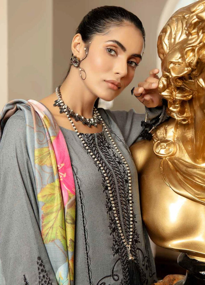 Tehzeeb by Riaz Arts Embroidered Leather Peach Suits Unstitched 3 Piece RA21TL-2 LP-17 - Winter Collection