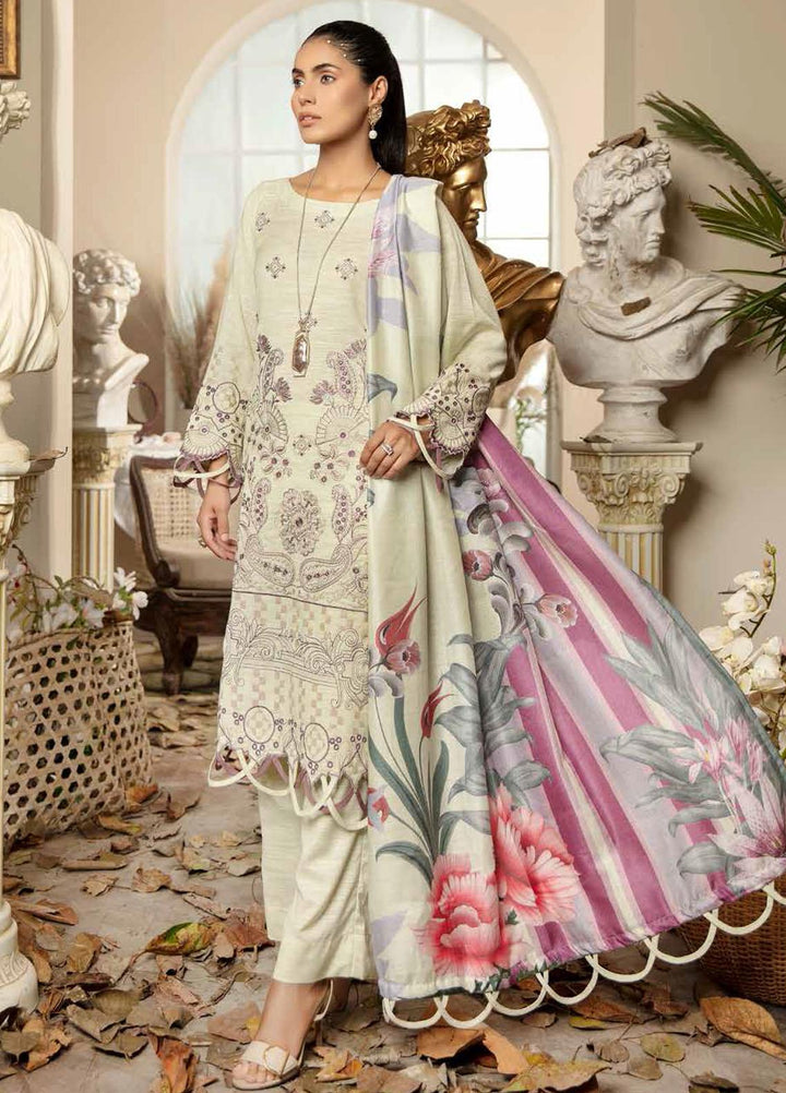 Tehzeeb by Riaz Arts Embroidered Leather Peach Suits Unstitched 3 Piece RA21TL-2 LP-18 - Winter Collection