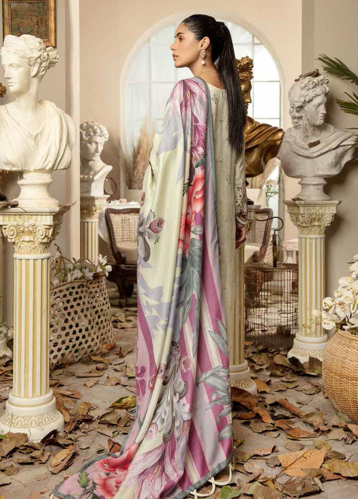 Tehzeeb by Riaz Arts Embroidered Leather Peach Suits Unstitched 3 Piece RA21TL-2 LP-18 - Winter Collection