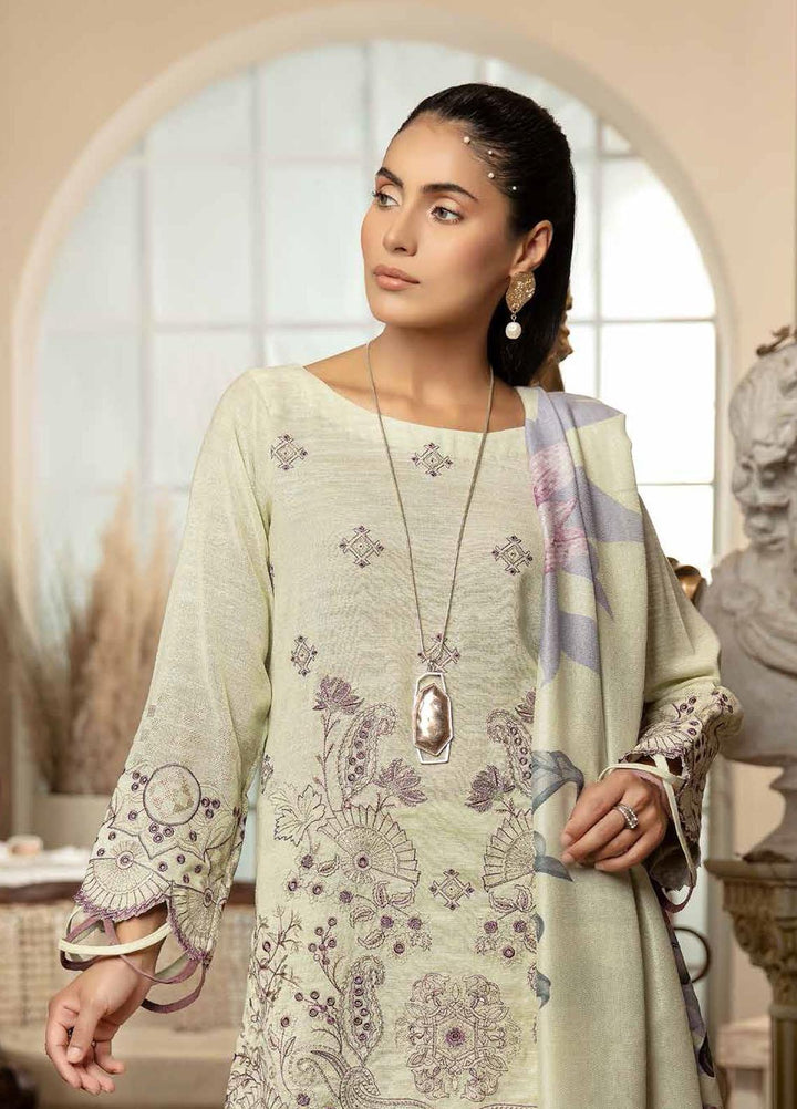 Tehzeeb by Riaz Arts Embroidered Leather Peach Suits Unstitched 3 Piece RA21TL-2 LP-18 - Winter Collection