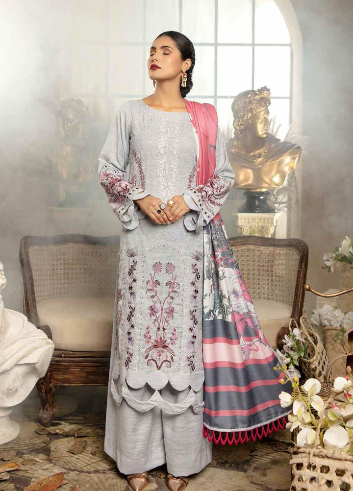 Tehzeeb by Riaz Arts Embroidered Leather Peach Suits Unstitched 3 Piece RA21TL-2 LP-19 - Winter Collection