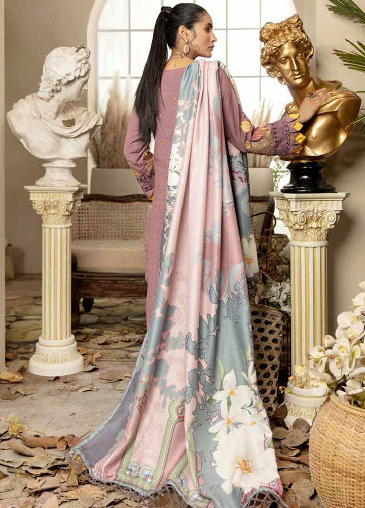 Tehzeeb by Riaz Arts Embroidered Leather Peach Suits Unstitched 3 Piece RA21TL-2 LP-20 - Winter Collection