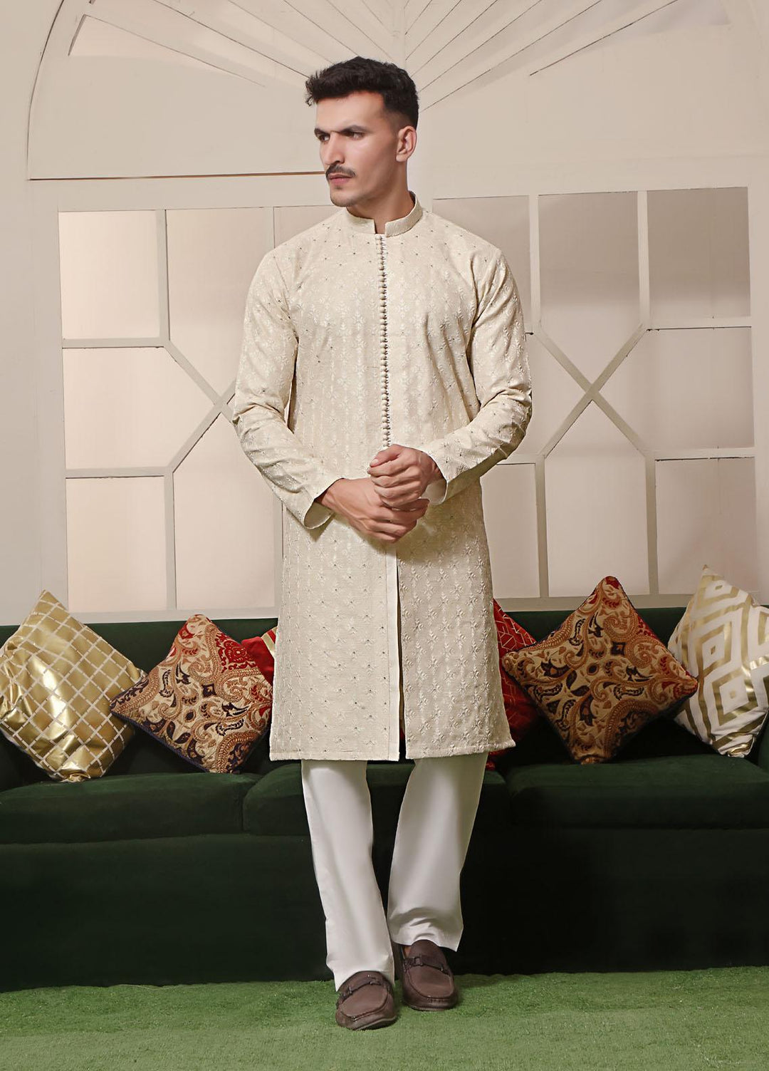 The Great Master (TGM) Missouri Formal Men Kurta Pajama -  TGM22MNF Frosty Glow