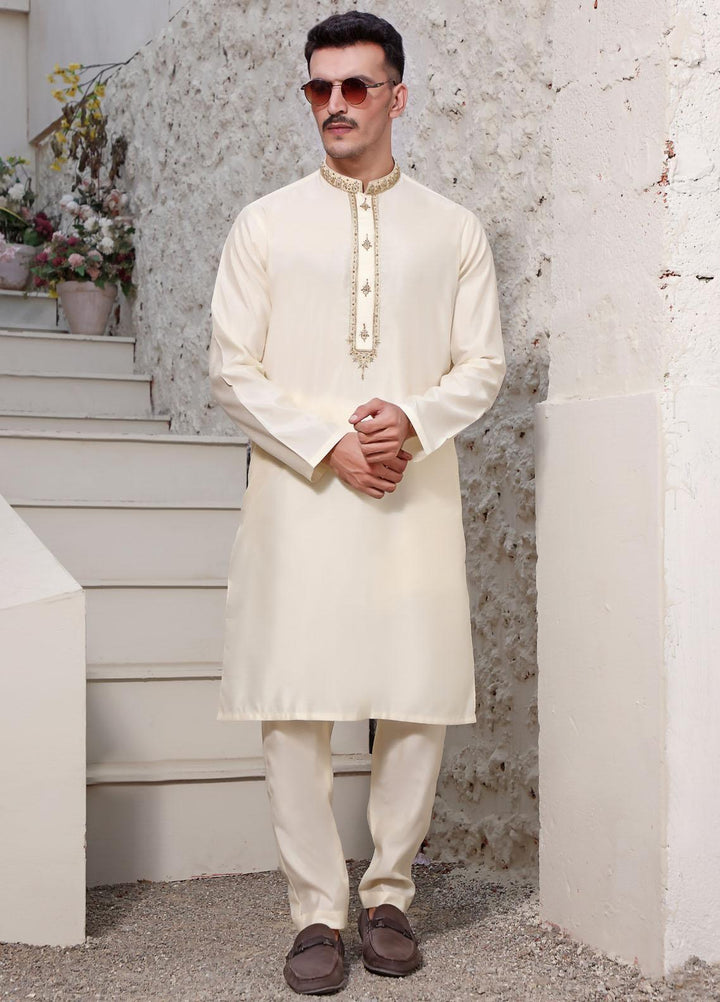 The Great Master (TGM) Raw Silk Formal Kurta Pajama for Men -  TGM22MNF Truffle