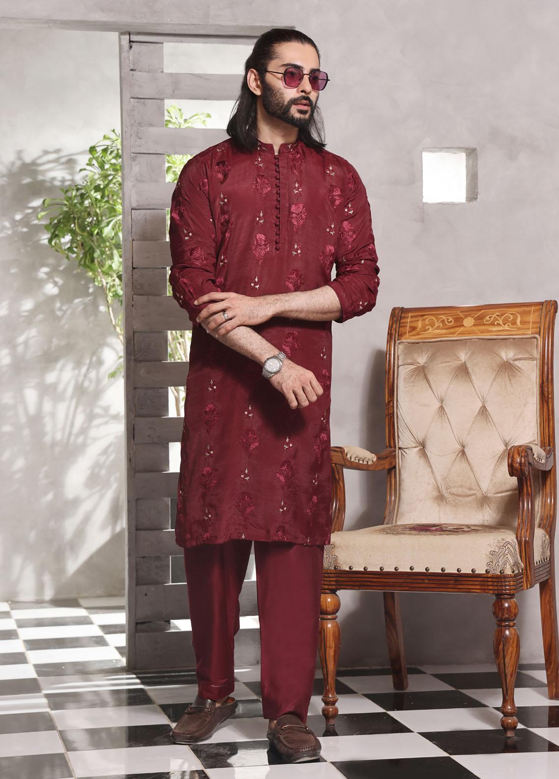 The Great Master (TGM) Missouri Formal Men Kurta Pajama -  TGM22MNF Bone Black main image 1