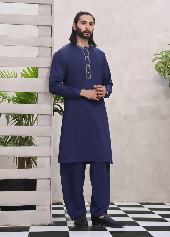 The Great Master (TGM) Blended Fancy Men Kameez Shalwar -  Sapphire Elegance