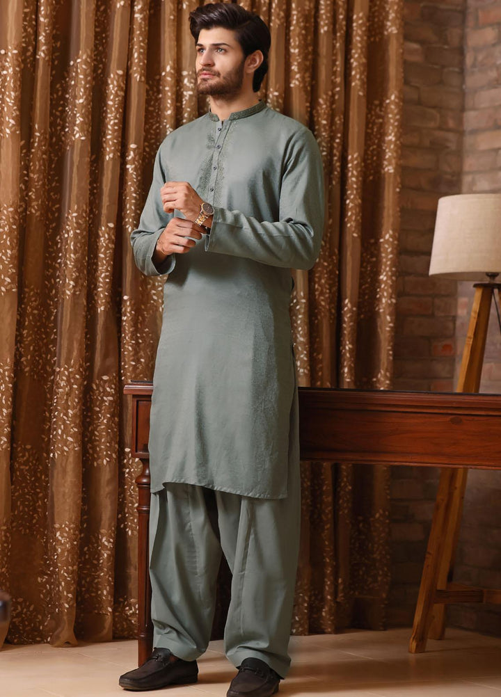 The Great Master (TGM) Blended Formal Men Shalwar Kameez -  TGM21KS Capsicum