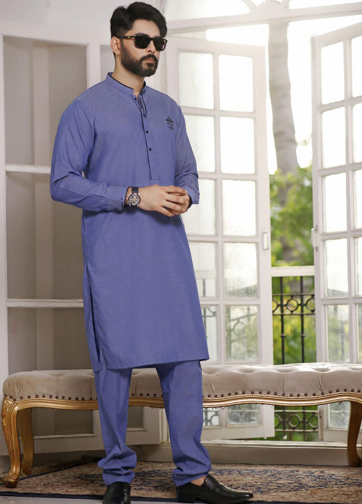 The Great Master (TGM) Blended Formal Kurta Pajama for Men -  TGM21KS Bluebell