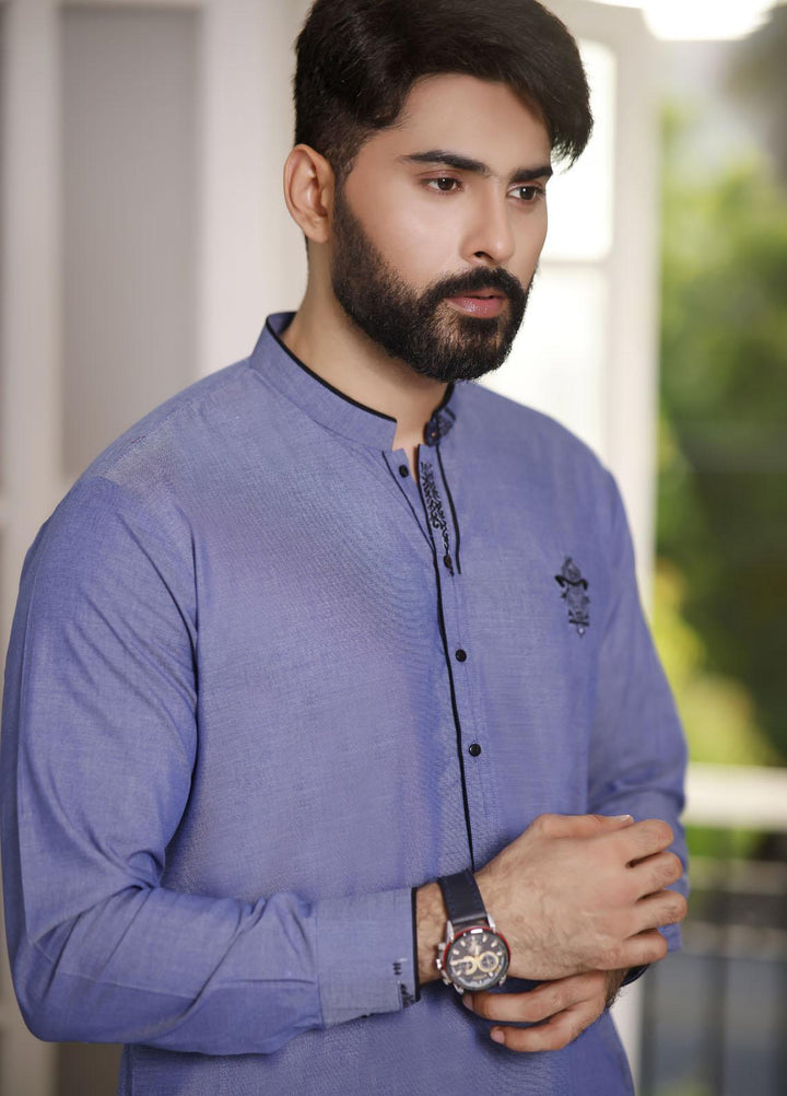 The Great Master (TGM) Blended Formal Kurta Pajama for Men -  TGM21KS Bluebell