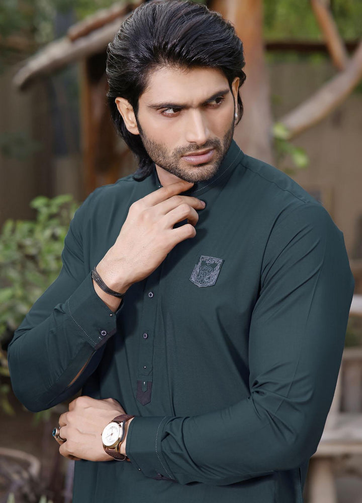 The Great Master (TGM) Blended Formal Shalwar Kameez for Men -  TGM21KS Shamrock