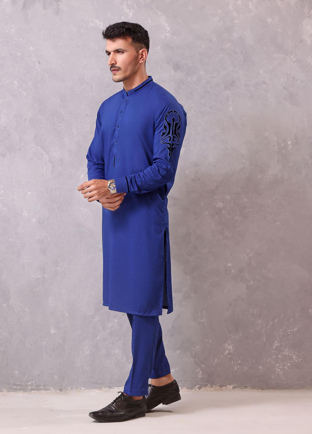 The Great Master (TGM) Wash N Wear Formal Kurta Pajama for Men -  TGM22MN-4 Blue Capri