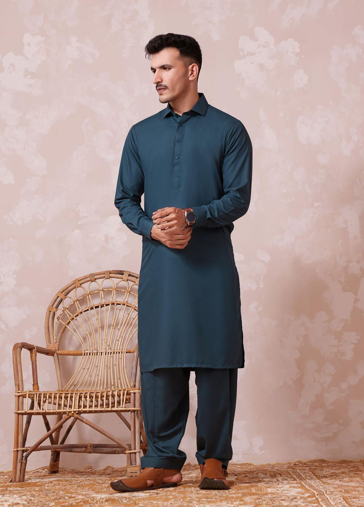 The Great Master (TGM) Wash N Wear Formal Men Kameez Shalwar -  TGM22MN-4 Greenboard