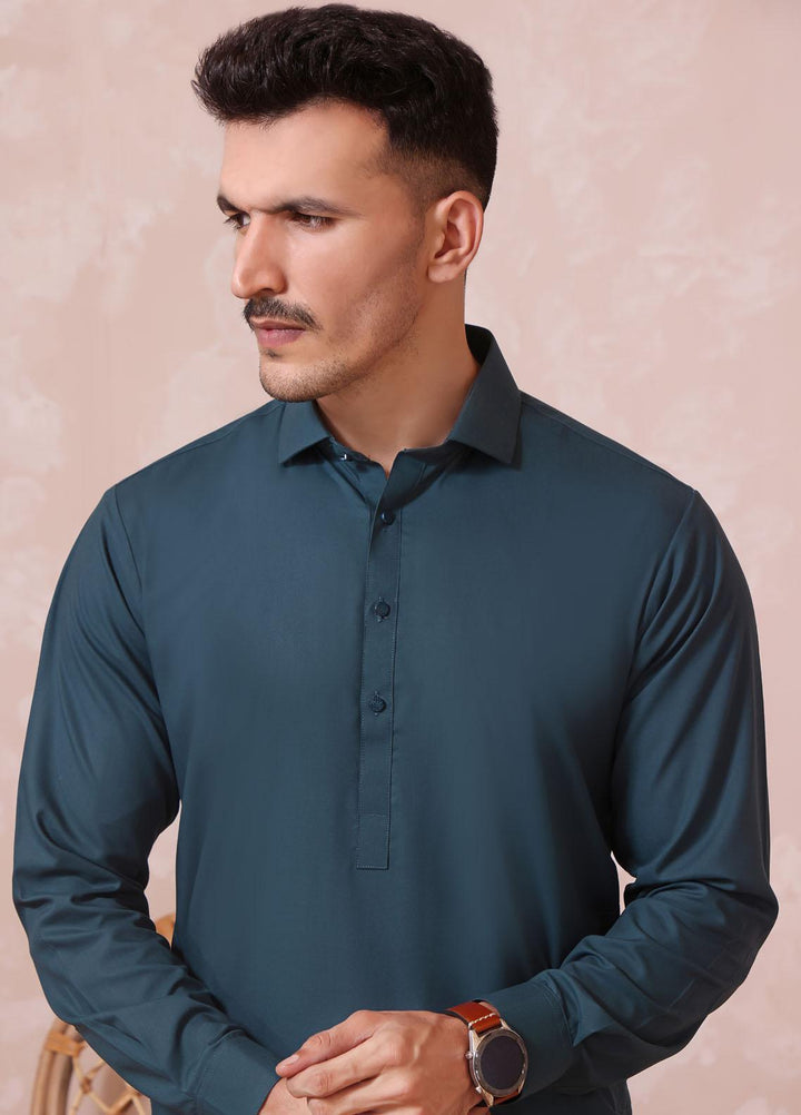 The Great Master (TGM) Wash N Wear Formal Men Kameez Shalwar -  TGM22MN-4 Greenboard