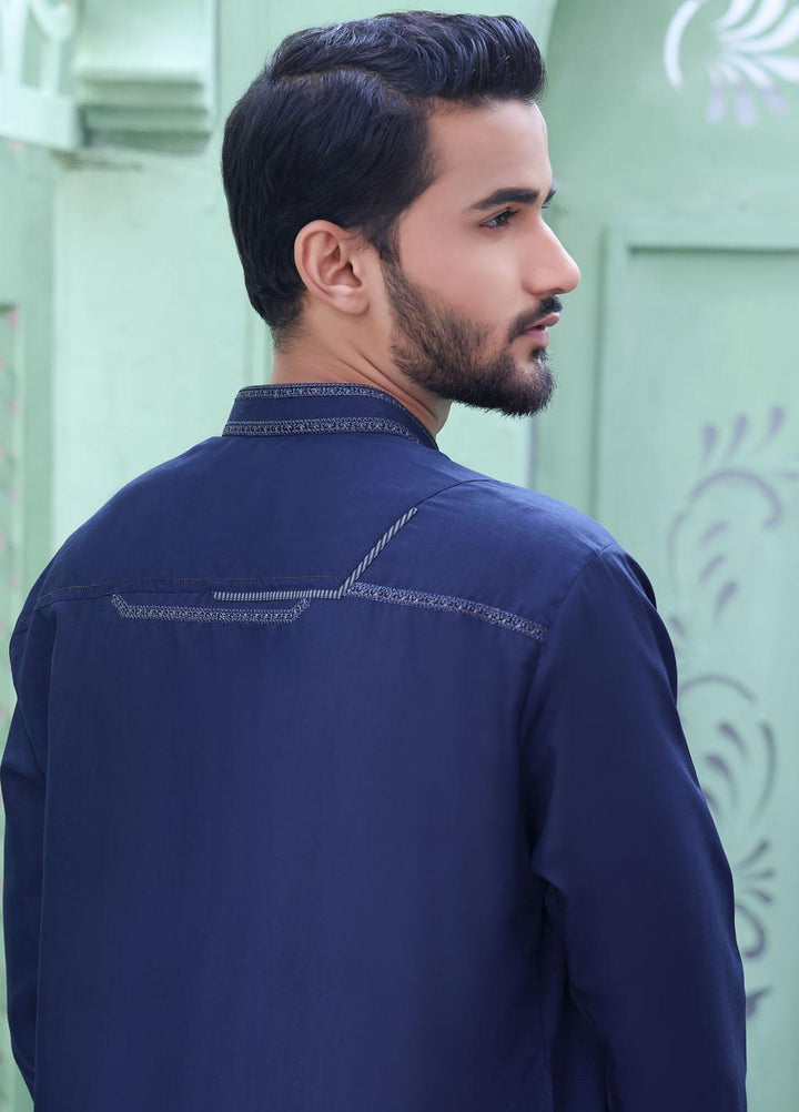 The Great Master (TGM) Wash N Wear Formal Kameez Shalwar for Men -  TGM22MFS Blue Streak