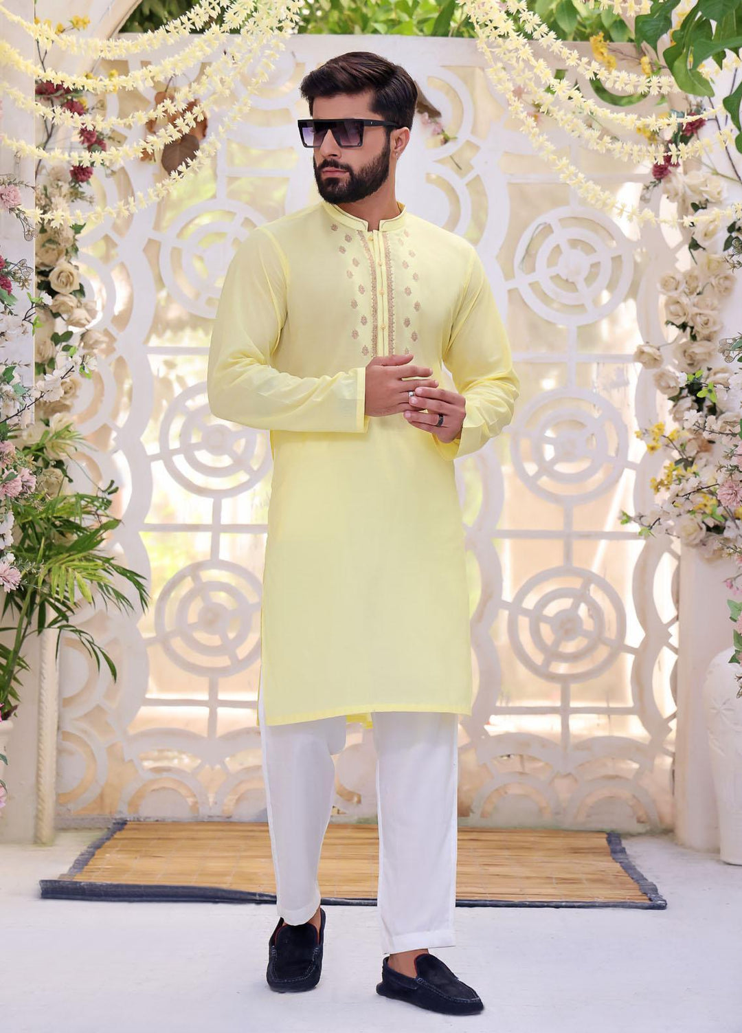 The Great Master (TGM) Cotton Formal Kurta Pajama for Men -  TGM22MFS Gold Finch