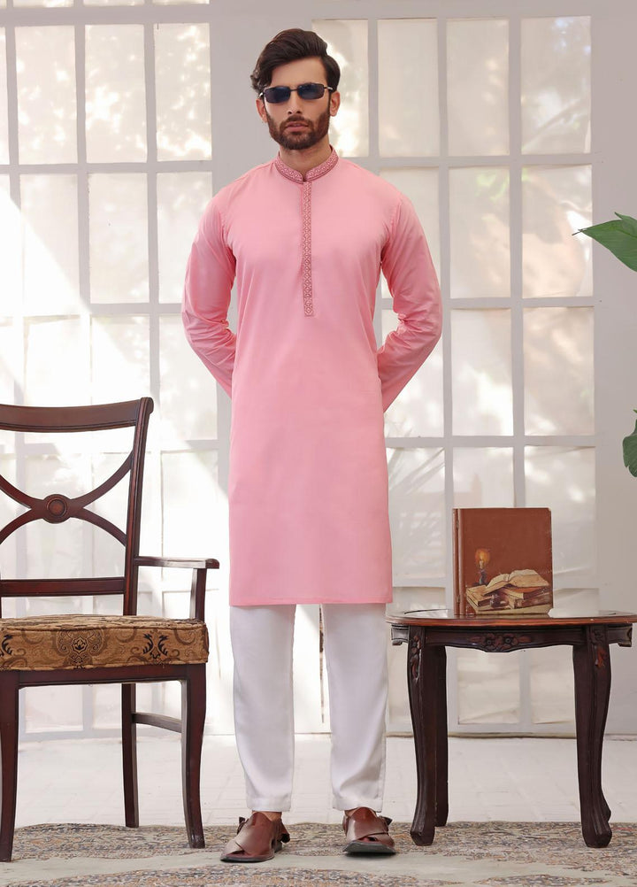 The Great Master (TGM) Cotton Formal Kurta Pajama for Men -  TGM22MFS Rose Opal