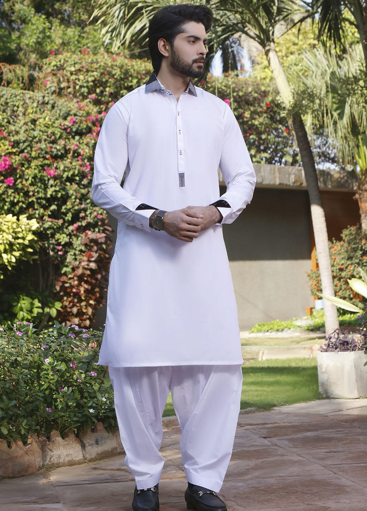 The Great Master (TGM) Cotton Formal Shalwar Kameez for Men -  TGM22MS-2 Paris White