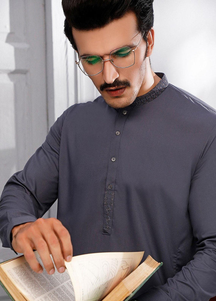 The Great Master (TGM) Wash N Wear Formal Men Shalwar Kameez -  TGM22MS-2 Grey Eagle