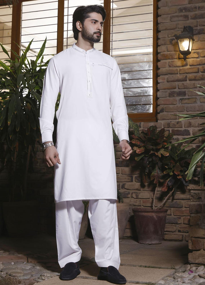 The Great Master (TGM) Wash N Wear Formal Shalwar Kameez for Men -  TGM22MS-2 Whitewall
