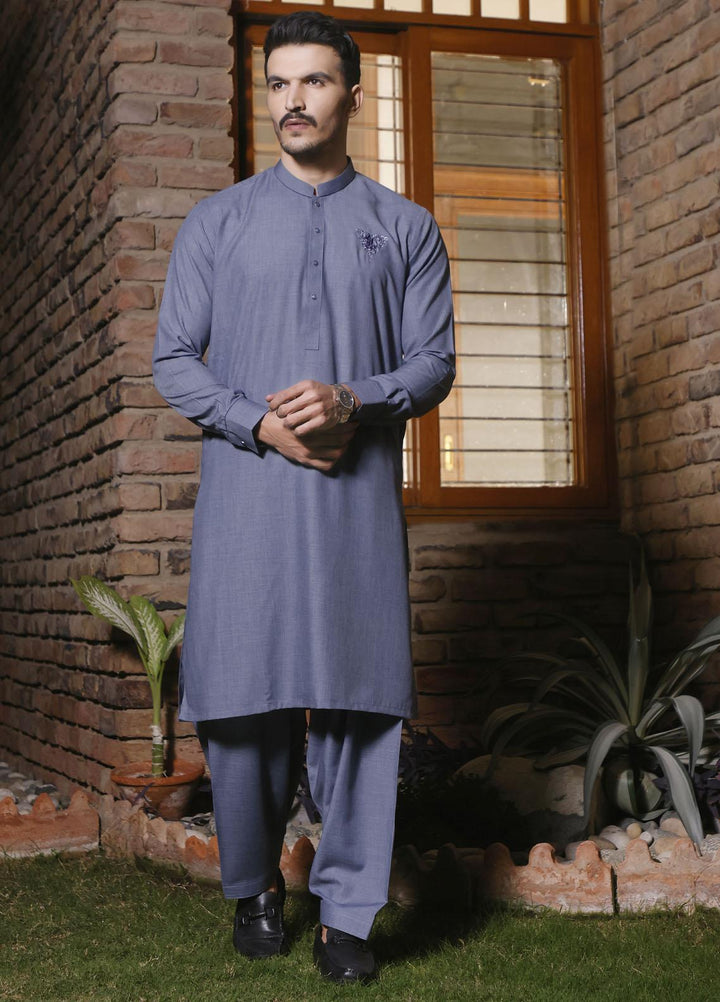 The Great Master (TGM) Wash N Wear Formal Shalwar Kameez for Men -  TGM22MS-2 Blue Bird