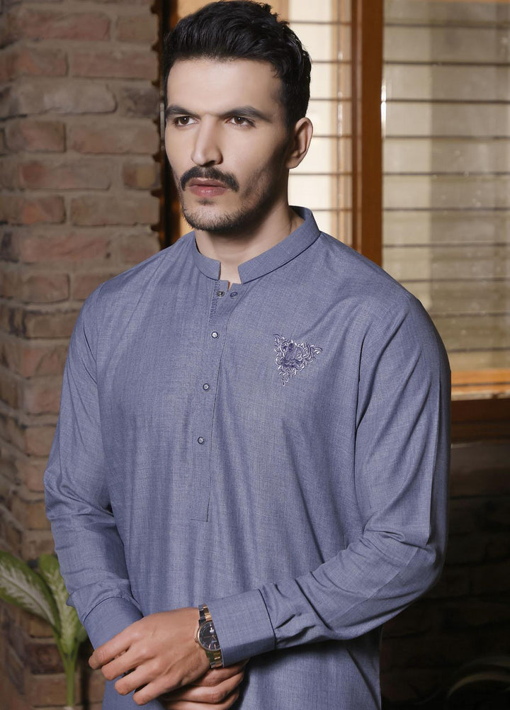 The Great Master (TGM) Wash N Wear Formal Shalwar Kameez for Men -  TGM22MS-2 Blue Bird