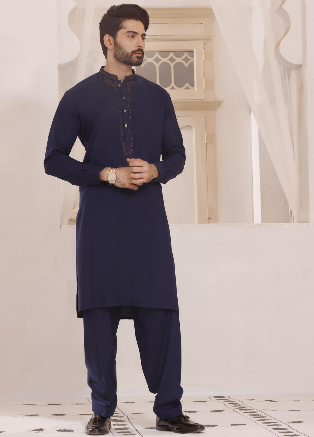 The Great Master (TGM) Wash N Wear Formal Shalwar Kameez for Men -  TGM22MS-3 Stone Blue