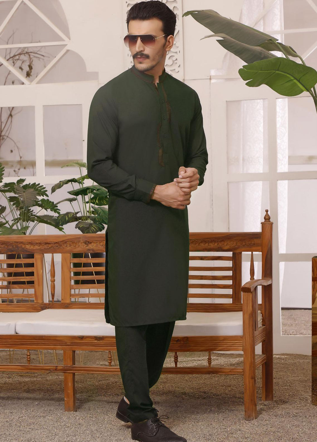 The Great Master (TGM) Wash N Wear Formal Men Shalwar Kameez - TGM22MS-3 Spring Frog
