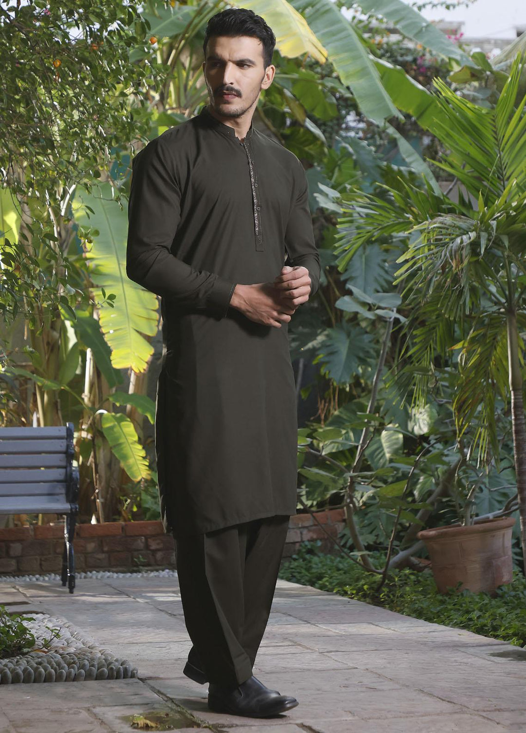The Great Master (TGM) Wash N Wear Formal Men Shalwar Kameez -  TGM22MS-3 Imperial Green